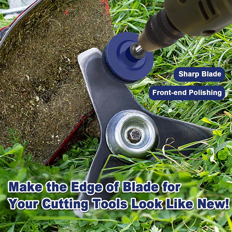 Sharpening Stone Lawn Mower Sharpener Blade Used for Sharpening Knives Metal Grinding Polishing Electric Drill Refitting Grinder