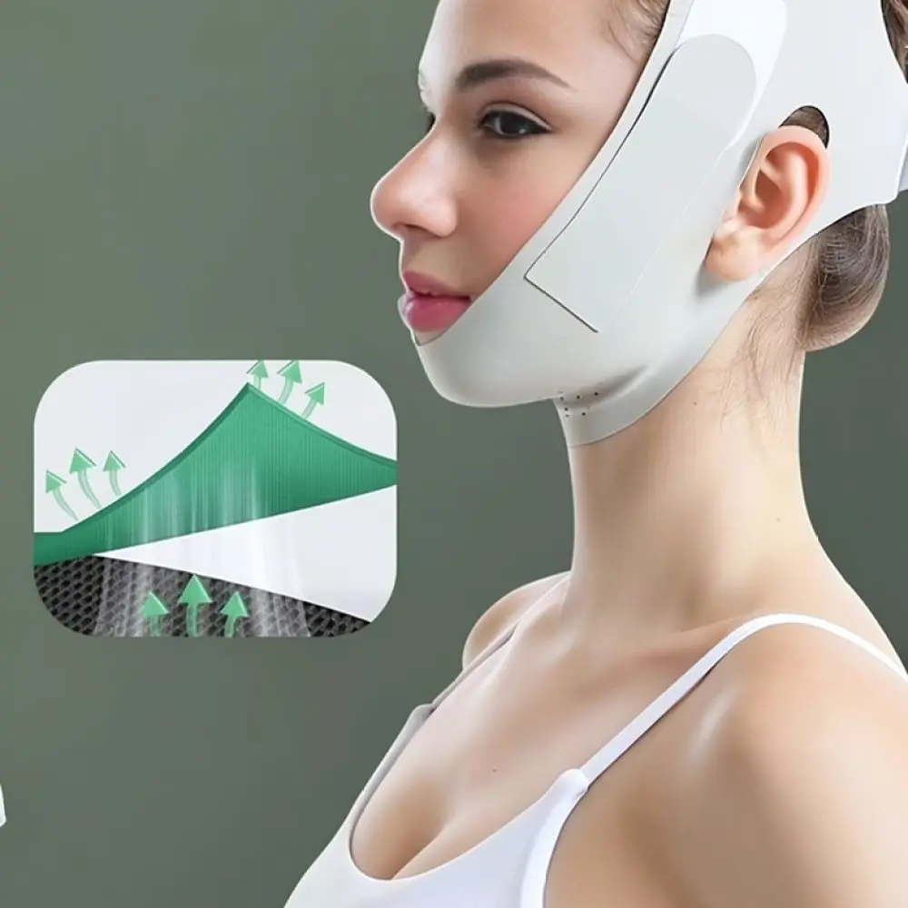 V Line Face Lifting Mask Slimming Belt Anti Sagging Jaw Shaper Elastic Breathable Compression Wrap Skin Beauty Tool