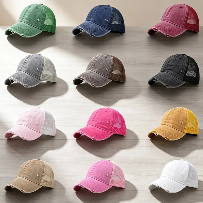 Baseball Cap Dad Hats for Men Women Vintage Washed Cotton Soft Crown Hat Casual Golf Caps Adjustable Curved Brim Sunhat Unisex
