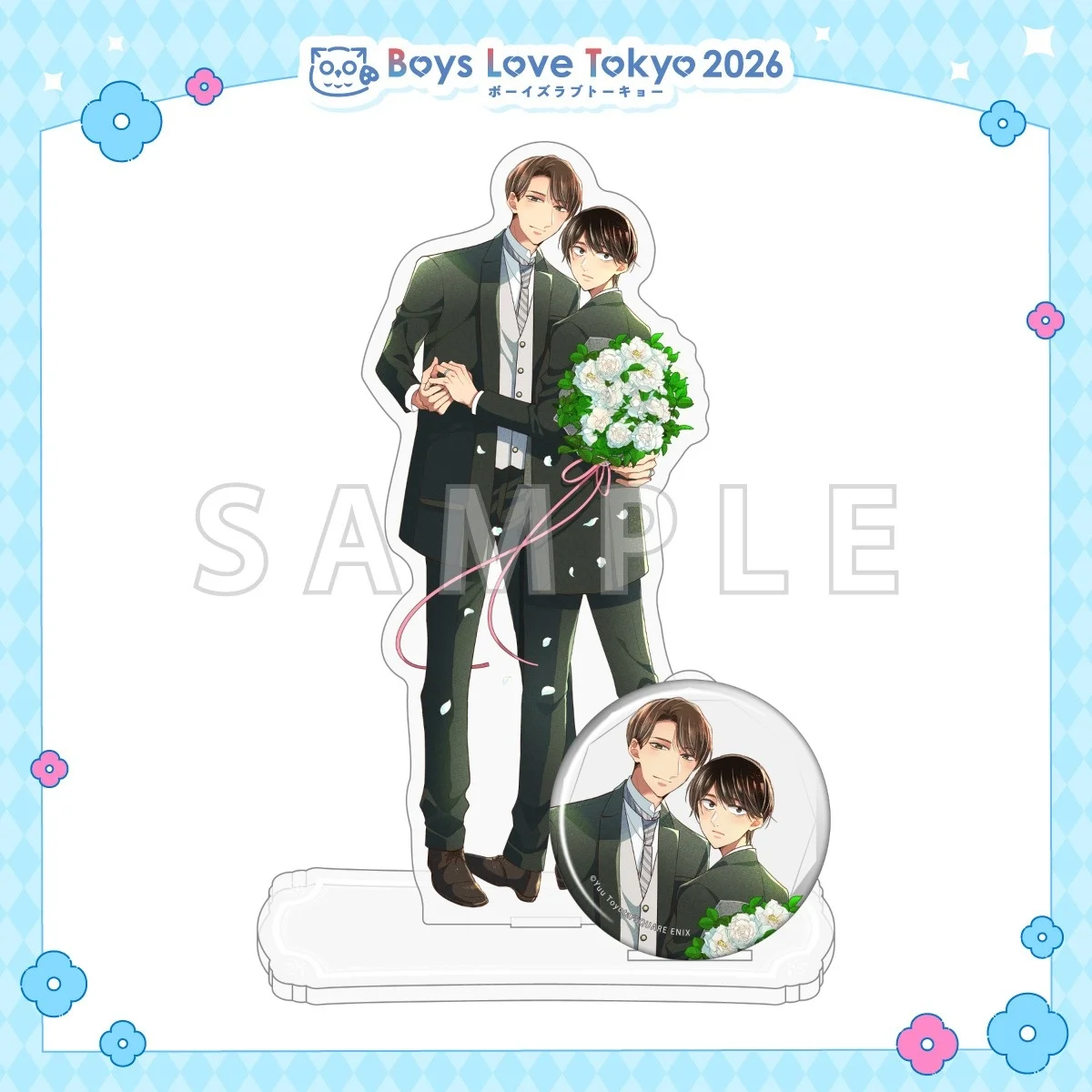 Decorative Collectible 15cm Acrylic Stand Keychain Rose Suit Boys Love Tokyo 2026 BL Anime Figure Birthday Gift Popular Set