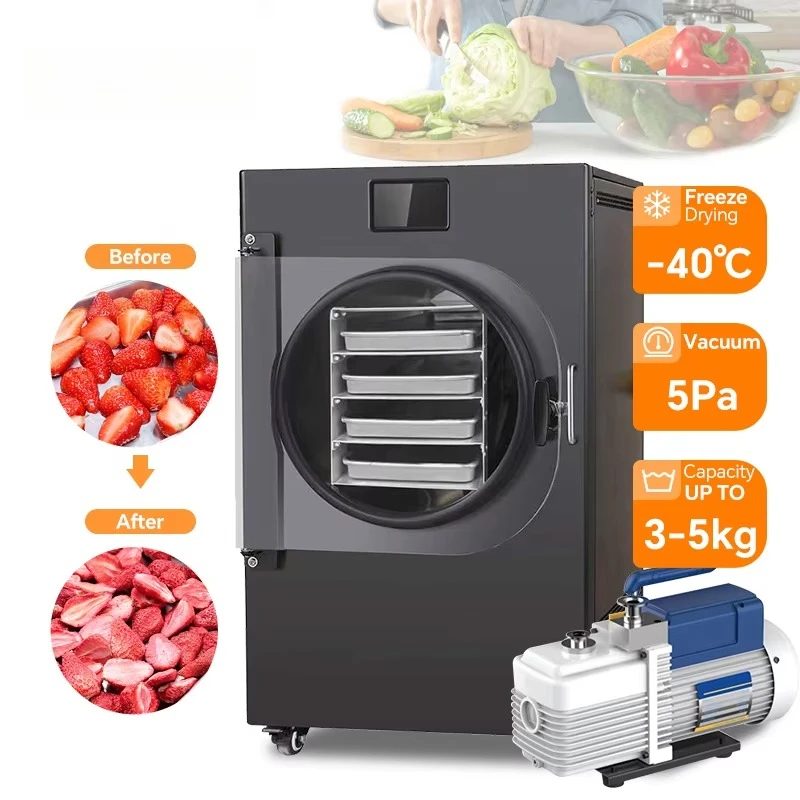 Factory Supply Home Use Small Capacity  4kg Vacuum Freeze Dryer Machine Lyophilizer Freeze Dryer Customized