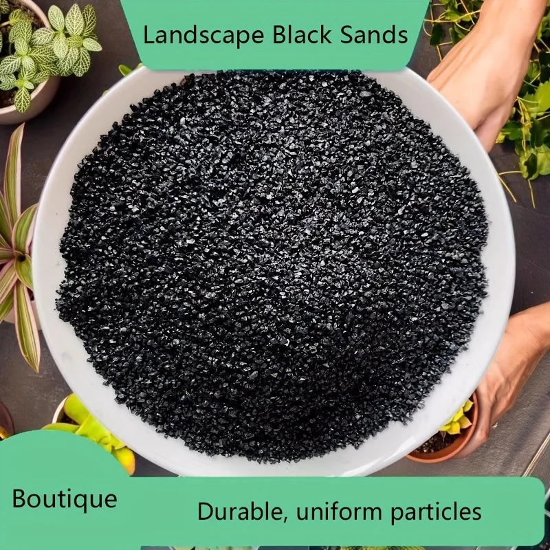 Black Natural Aquarium Sand-High-Quality Natural Stone Is Suitable for Fish Tank, Glass Box and Gardening-Durable Boutique Black