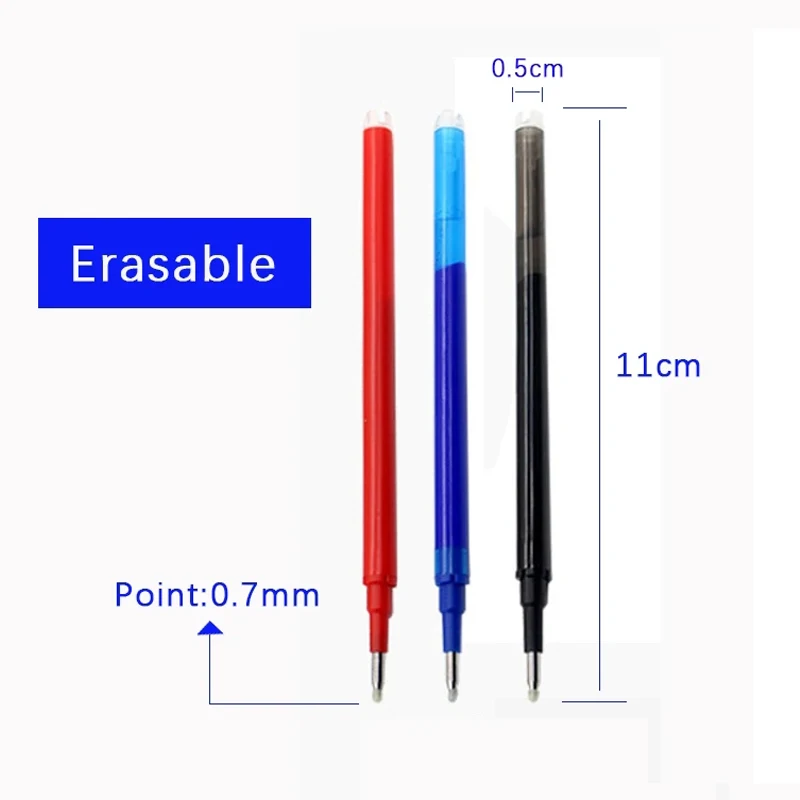 50 Stks/set 0.7Mm Magische Uitwisbare Pen Navulling Voor Piloot Frixion Pen Blauw/Zwart/Rode Inkt Kantoorschrijfaccessoires School Briefpapier