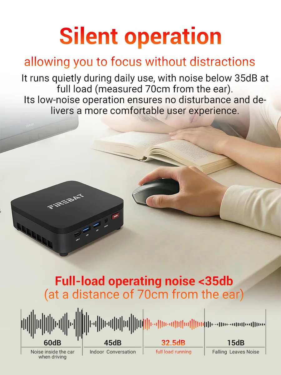 FIREBAT 2026 Mini PC R3 AMD Ryzen 3 4300U LPDDR4 8GB 16GB RAM 256GB 512GB SSD Windows11 Pro Wifi6 BT5.2 Support 4K 60Hz Desktop Computer