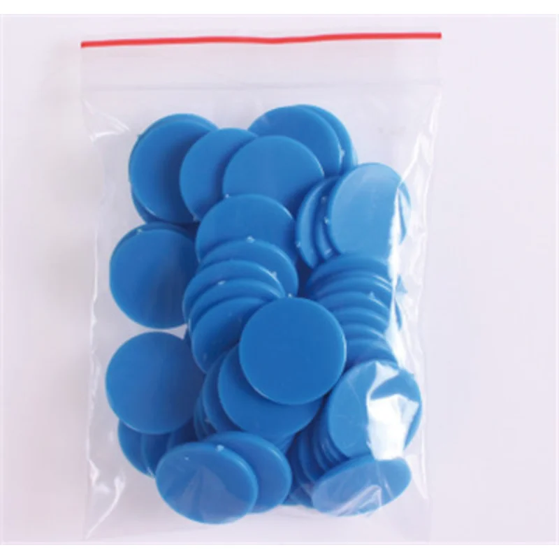 100Pcs/Lot Plastic Poker Chips Casino Bingo Markers Token Fun Family Club Board Games Toy Creative Gift 9 Colours 25mm