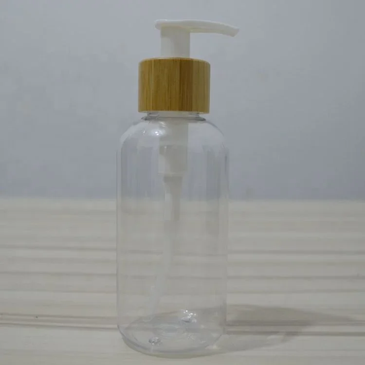 Dozownik do balsamu bambusowego do recyklingu Drewniana nakrętka Butelki kosmetyczne w górę i w dół Zamknięta bambusowa pompa dozująca balsam