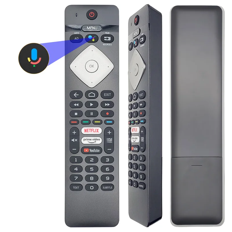 Mando a distancia para Philips BRC 0884305 /01 398GR10BEPHN0025BC NETFLIX GOOGLE PLAY YOUTUBE 4K Smart LED UHD Android HDTV TV
