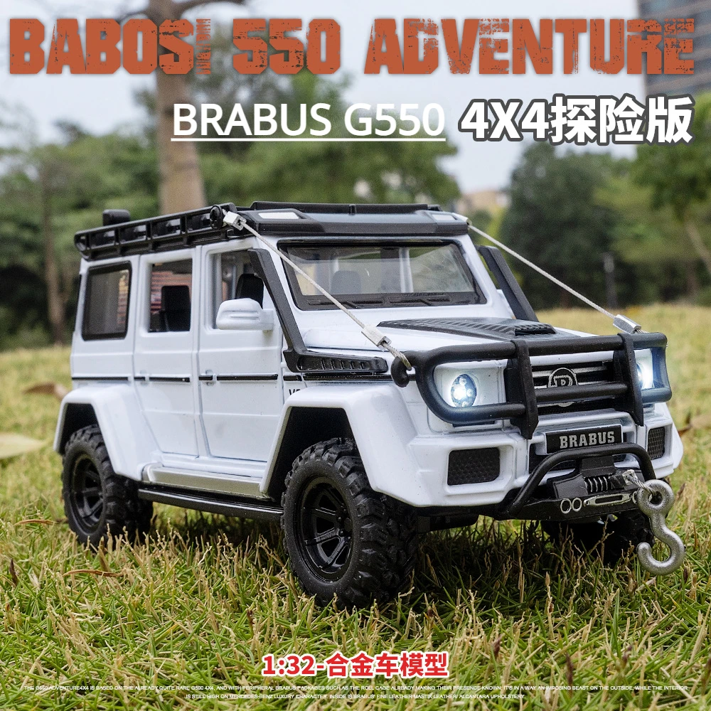 

1:32 Mercedes-Benz BRABUS G550 ADVENTURE Off-road car Diecast Metal Alloy Model car Sound Light Collection Kids Toy Gifts