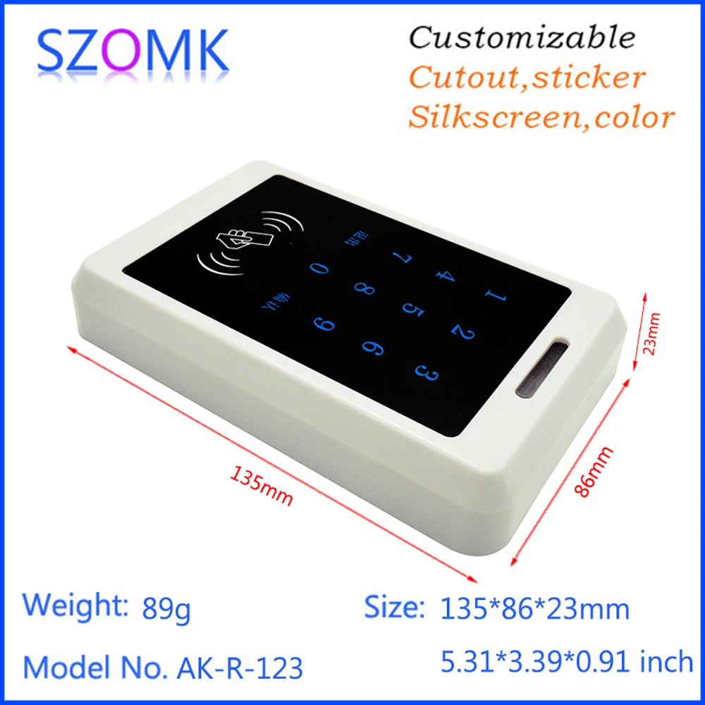 135x86x23mm SZOMK Plastic Enclosure for Access Control Housing DIY RFID Card Reader Case Machine Box