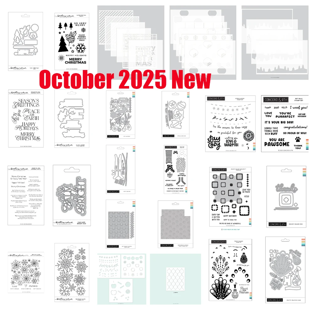 

Christmas Peacock Holiday Greetings Metal Cutting Dies Stamps Stencils for DIY Scrapbook Handmade Photo Album 2025 October New