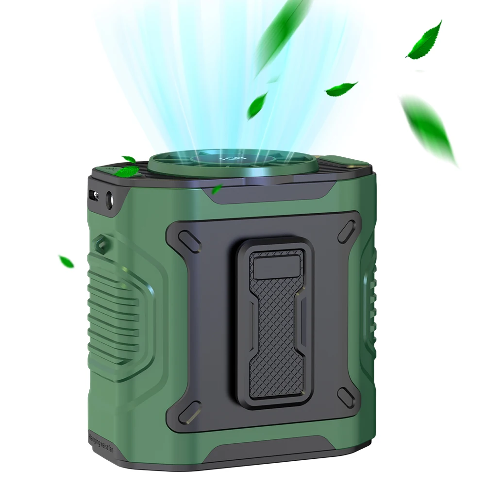 

Портативный поясной вентилятор, перезаряжаемый через USB охлаждающий поясной вентилятор с фонариком, охлаждающий поясной вентилятор, поясной зажим, вентилятор для кемпинга, путешествий на открытом воздухе