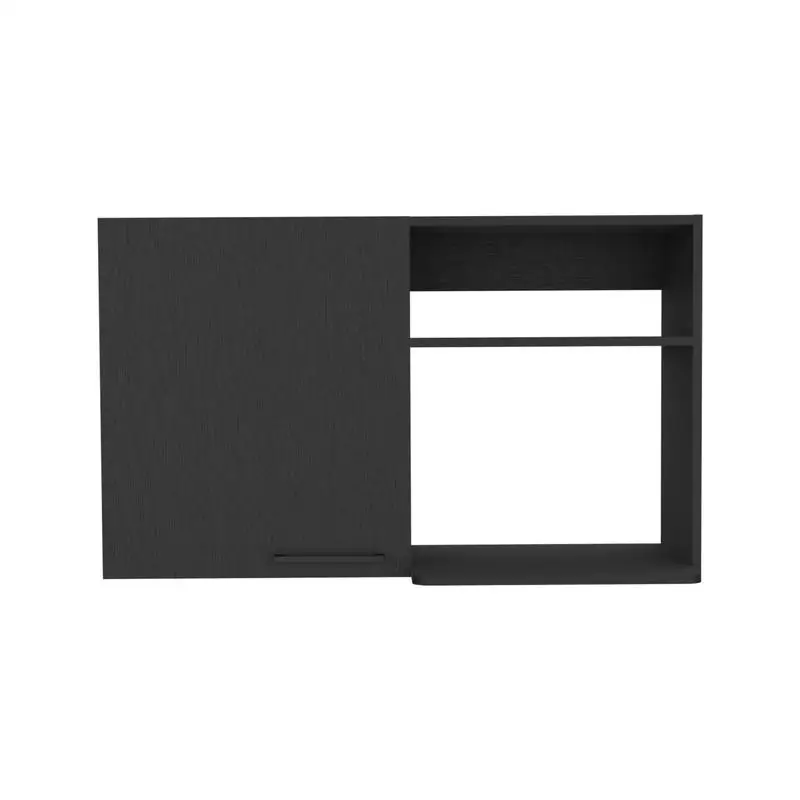 طقم مطبخ مكون من قطعتين: خزانة حائط وحوض أدوات بلمسة نهائية سوداء #5