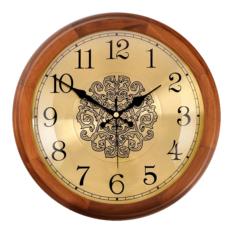 

Solid Wood Retro Wall Clock Metal Silent Living Room Large Creative Shabby Chic Luxury Clocks Wall Watches Home Decor Klok Gift