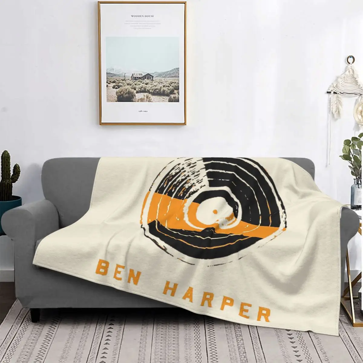 Spin It Graphic Blanket Ben Harper Fleece Flannel Autumn/Winter Cute Super Warm Plaid Throw Blankets For Office Bedspread