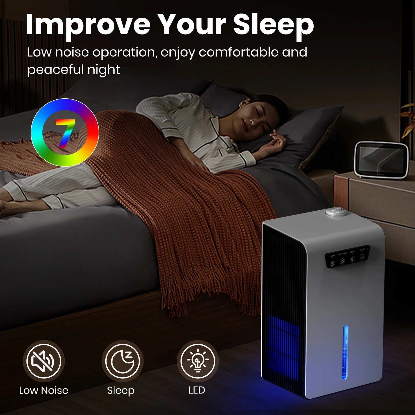 Pro HB641 2 in 1 Dehumidifier and Humidifier Combo Whole Room Smart Air Dehumidifier for Home Office RV Basement view 6