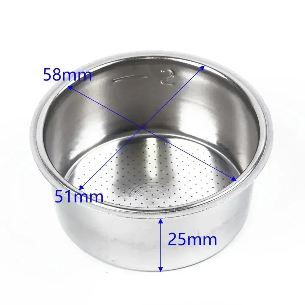 커피 필터 컵 비가압 필터 바구니, Delonghi 필터 크립스 커피 제품, 주방 액세서리, 51mm