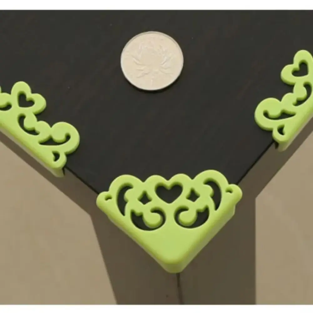 

8Pcs Hollow Out Table Corner Guard Soft Right Angle Design Edge Guard Cover Love Pattern Decorative Baby Safety Edge Guard