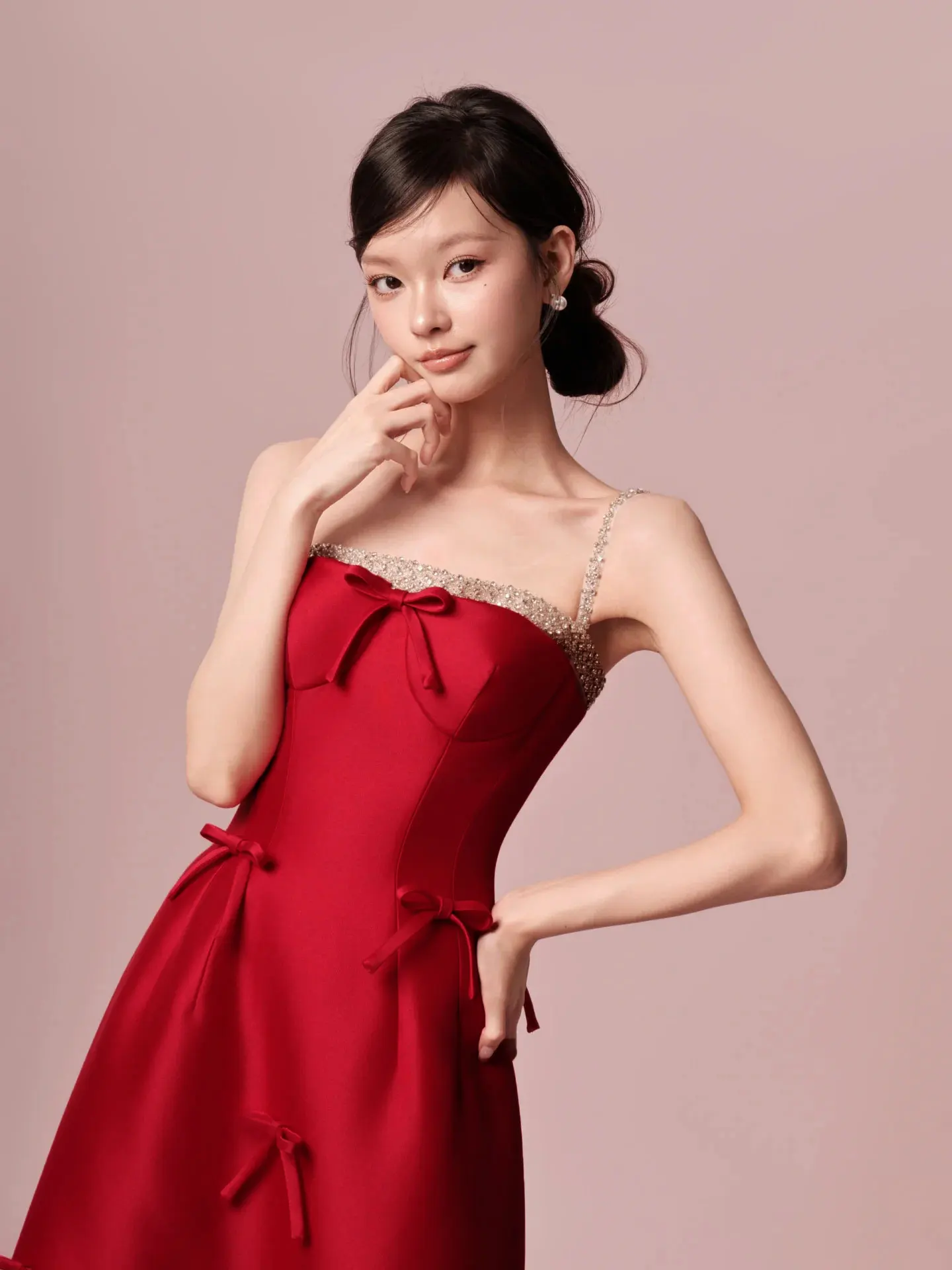 

Красное атласное свадебное платье без бретелек для помолвки, короткое, больших размеров, модное свадебное платье