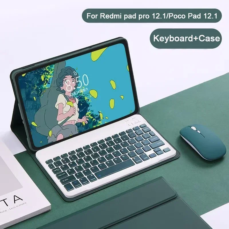 

Cases For Xiaomi Redmi Pad Pro Poco Pad Case 12.1" 2024 Smart Bluetooth Keyboard Cover For Redmi Pad Pro 12.1 Inch 2024 Funda