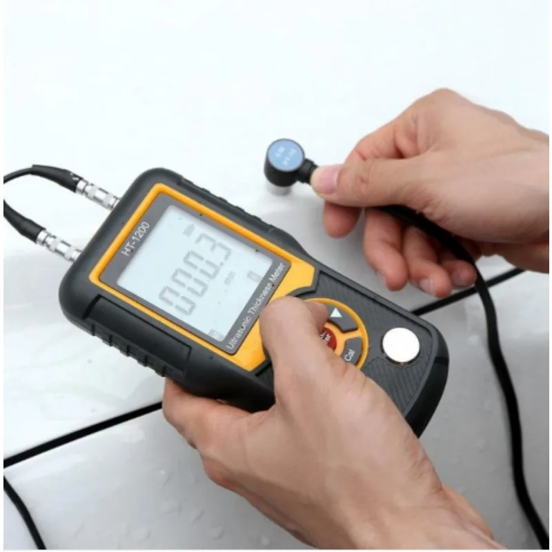 HTI HT-1200 Coating Ultrasonic Thickness Meter 2.2~225mm Range Ultrasonic Coating Gauge Sonigauge