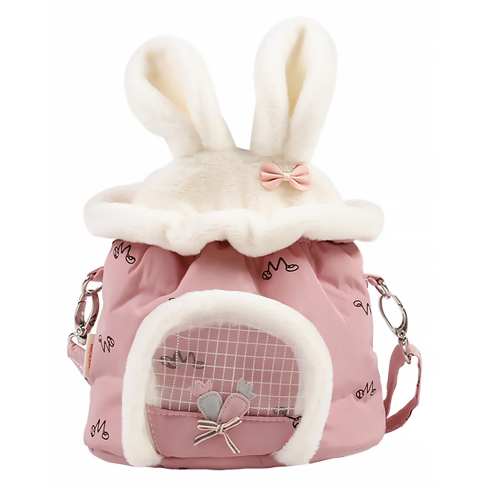 

Hamster Carrier Small Pet Bag Comfortable Warm Winter Outdoor Rabbit Ear Squirrel Guinea Pig Travel Tote Nest Hide Place