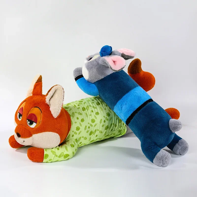 Oreiller en peluche Zootopia Judy et Nick, 100cm, mignon, cadeau d'anniversaire et de noël pour enfants, poupée animale en peluche, compagnon de sommeil doux