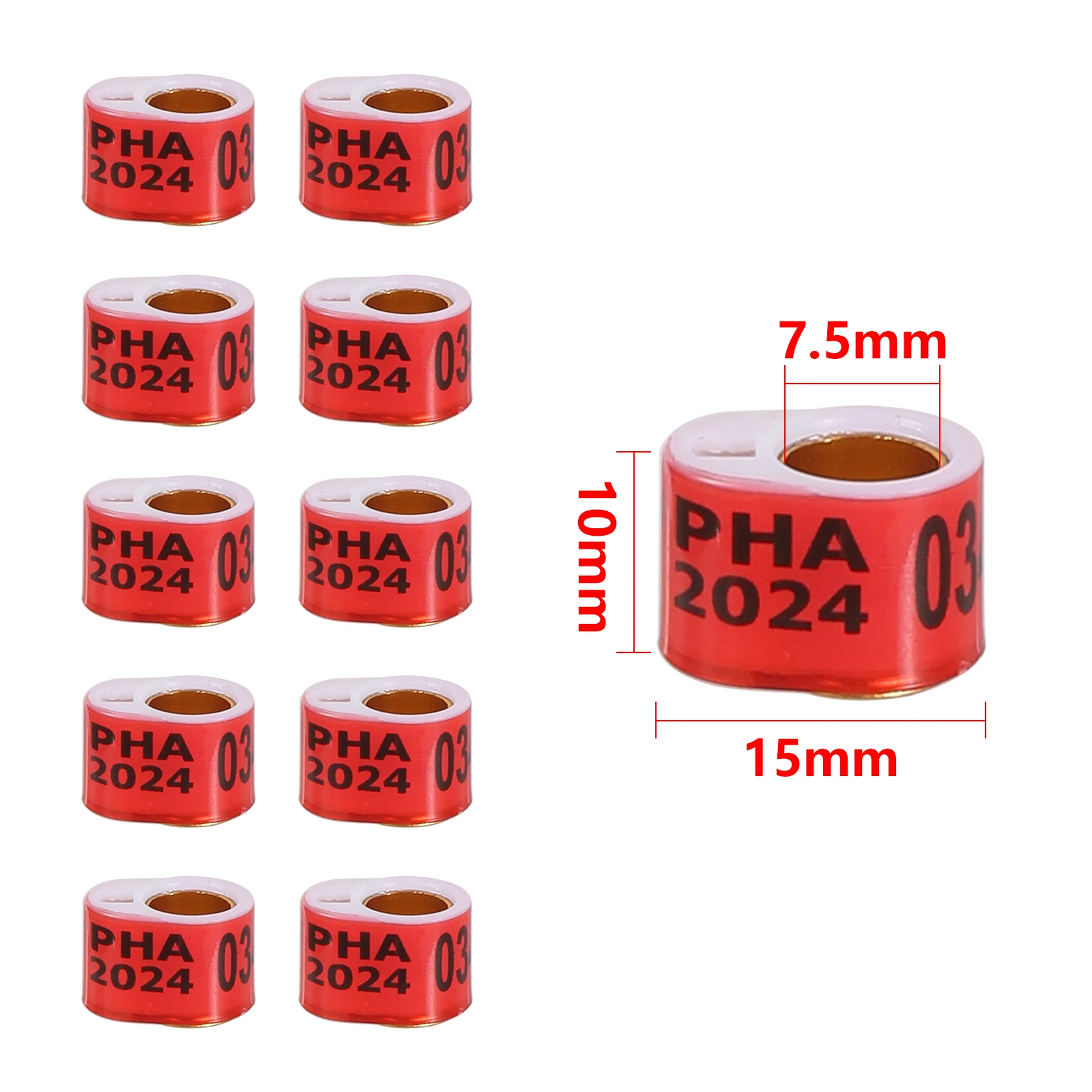 20pcs PHA 2025 Foot Ring Racing Pigeon Outdoor Training Bird Accessories Inner Diameter 7.5mm Pigeon Leg Ring Plastic Foot Ring