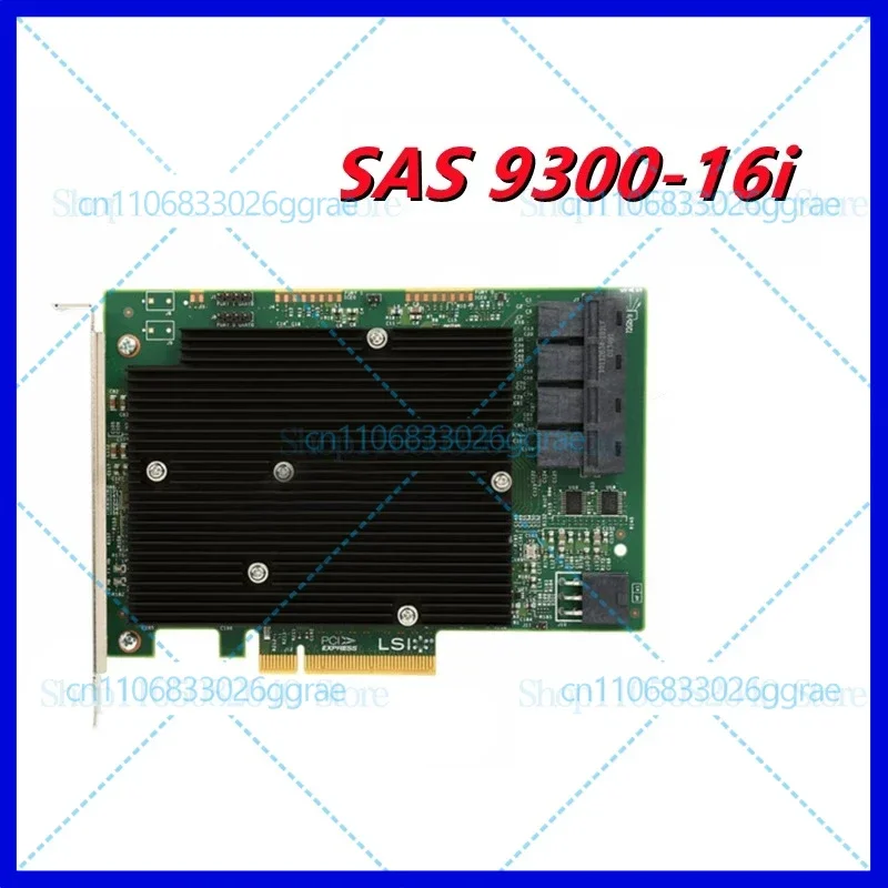 HBA Bus Adapter Card IT Mode SAS 9300-16I 12GB/S With 4pcs SFF-8643 SATA Cable