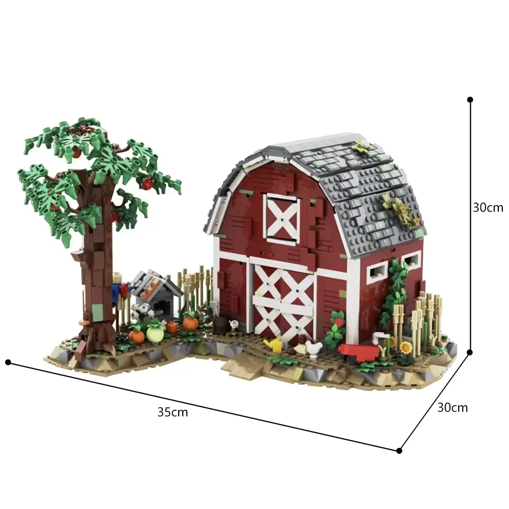 MOC Landhaus Gebäude Pastoralen Shabby Bauernhof Modell Bausteine DIY Montage Spielzeug Kinder Junge Sammlung Geschenk Set
