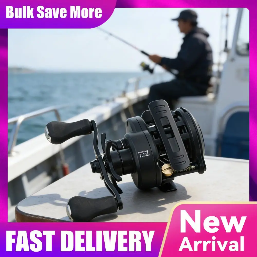 micro-lure-fishing-reel-baitcaster-long-cast-self‑charging-smooth-casting-sound-72-1-ratio-versatile-for-freshwater-saltwater