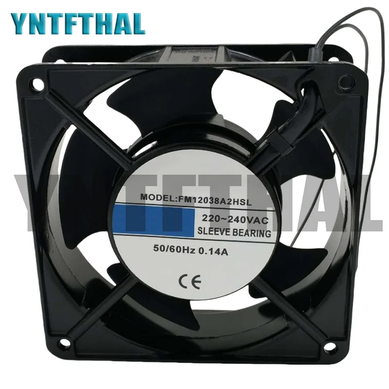 

FM12038A2HSL 12038 12CM 120*120*38MM AC 220V 240V 0.14A 2-контактный подшипниковый охлаждающий вентилятор