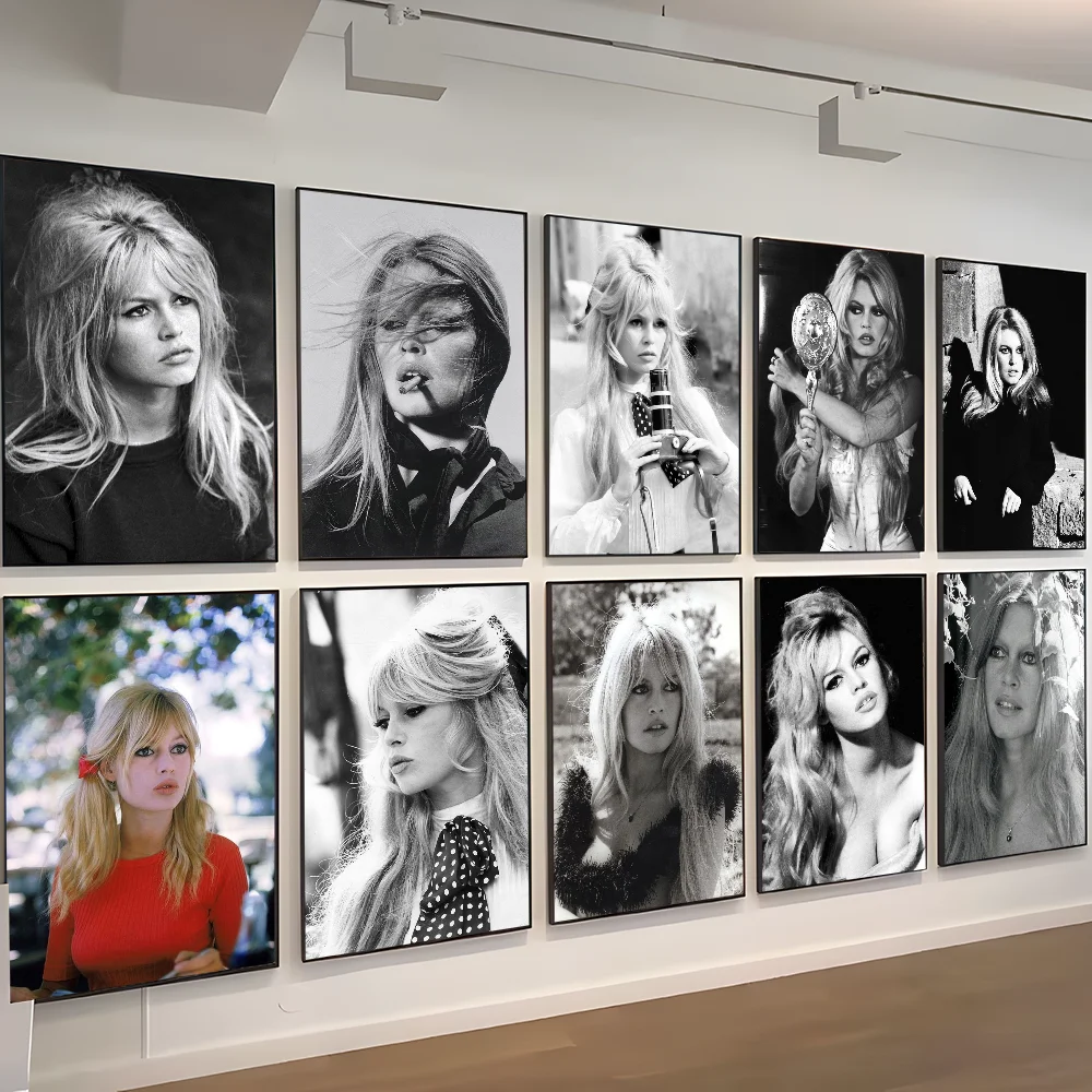 Attractive French Film Star Brigitte Bardot Classic Vintage Posters Vintage Room Home Bar Cafe Decor Nordic Home Decor