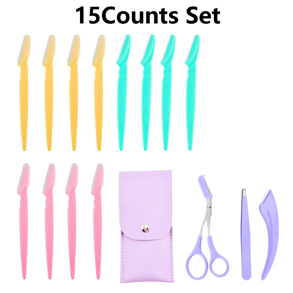 15Pcs/21Pcs Set Eyebrow Repair Tool Set Colorful Eyebrow Trimmer Eyebrow Clipper Cosmetic Tools For Women