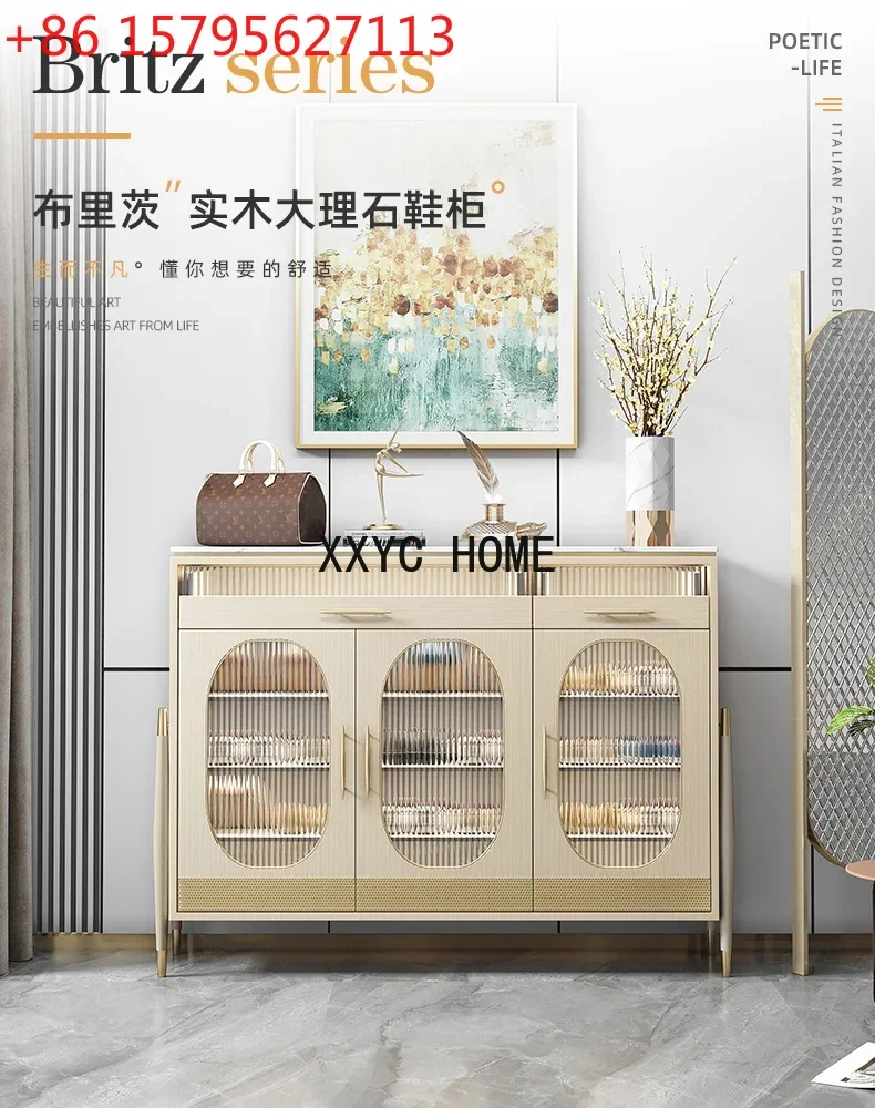 

Тумба для обуви в стиле лайт-люкс для прихожей с индукционной подсветкой, современная, простая, новая, высококачественная