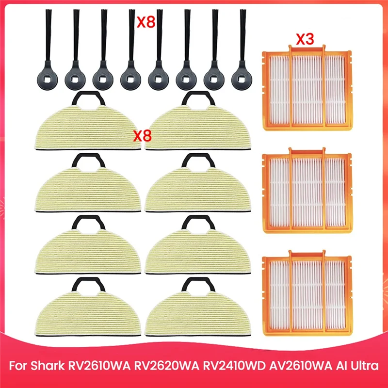 

ABGH-Replacement Parts Accessories Kit For Shark RV2610WA RV2620WA RV2410WD AV2610WA AI Ultra 2- In-1 Robot Vacuum Parts