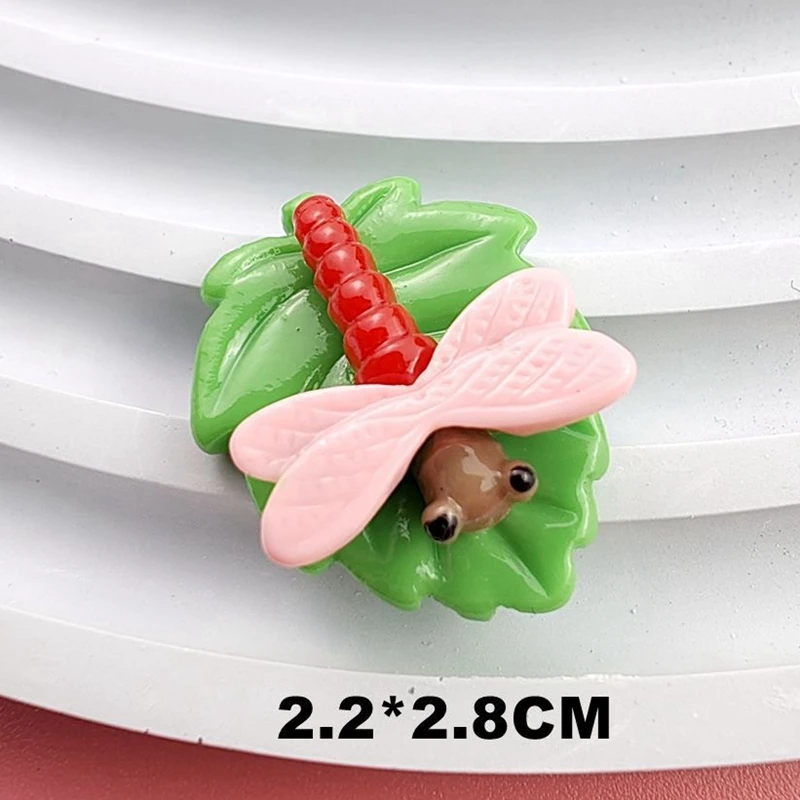 10 Pcs Cartoon Resin Cute Cartoon Beetle Insect Style Earrings Pendant Scrapbook Craft Diy Miniature Ornament Accessories A68