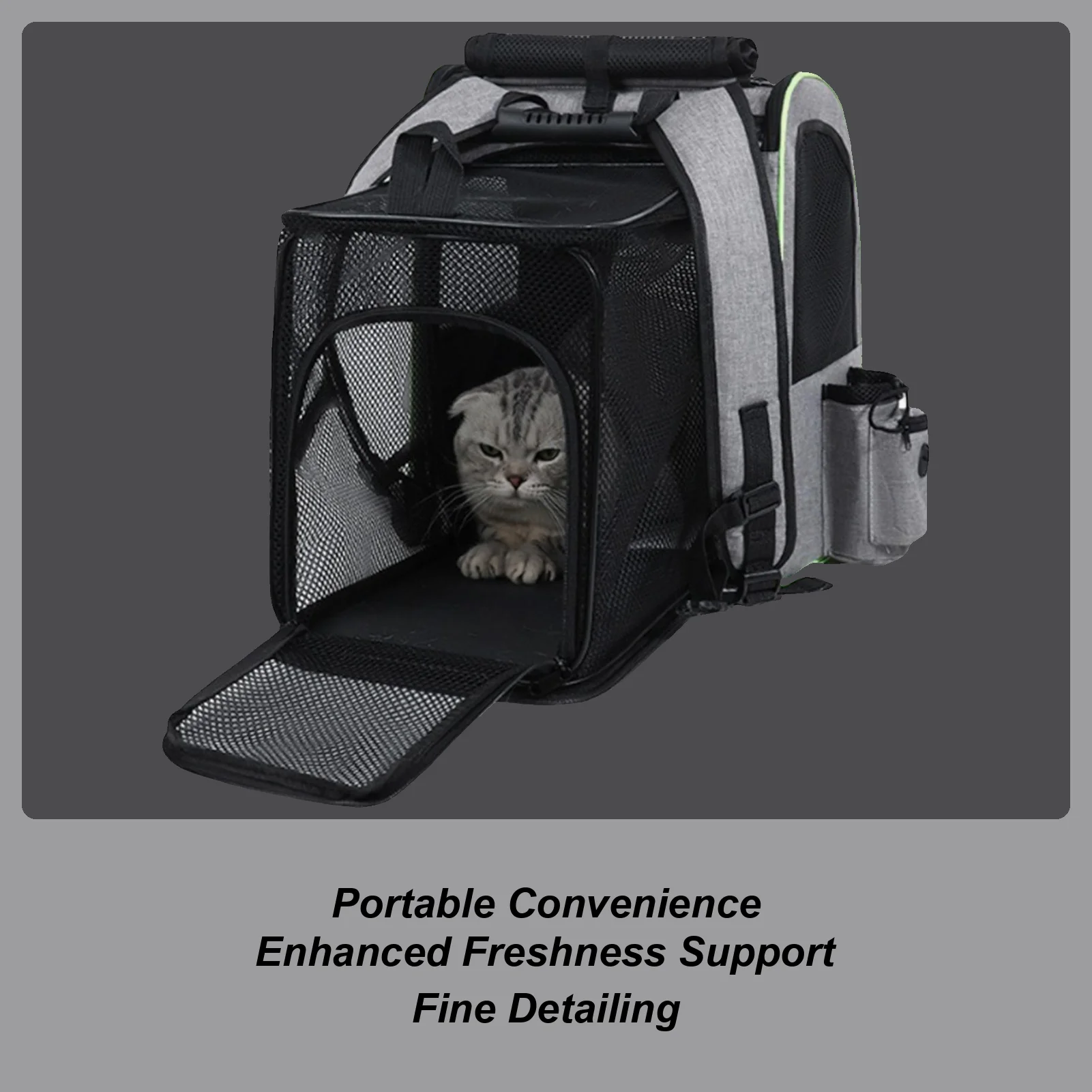

Cat Carrier Backpack Small Dog Backpack Carrier Breathable Foldable Pet Bag For Outdoor Travel Motorcycle Camping Hiking