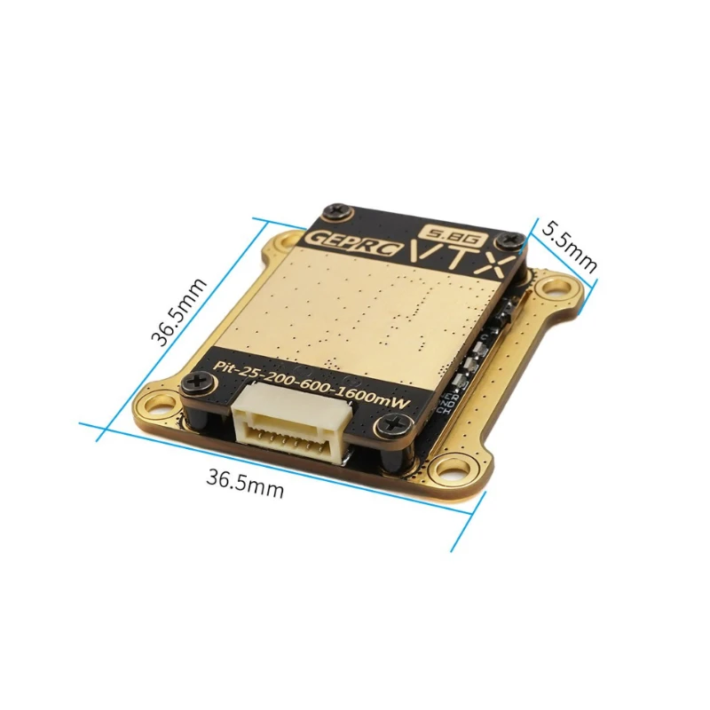 GEPRC RAD 5.8G VTX -1.6W/2.5W 40CH 5-Gear Adjustable(25mW-1600mW) IRC Tramp 2-8S FPV RC Video Transmitter