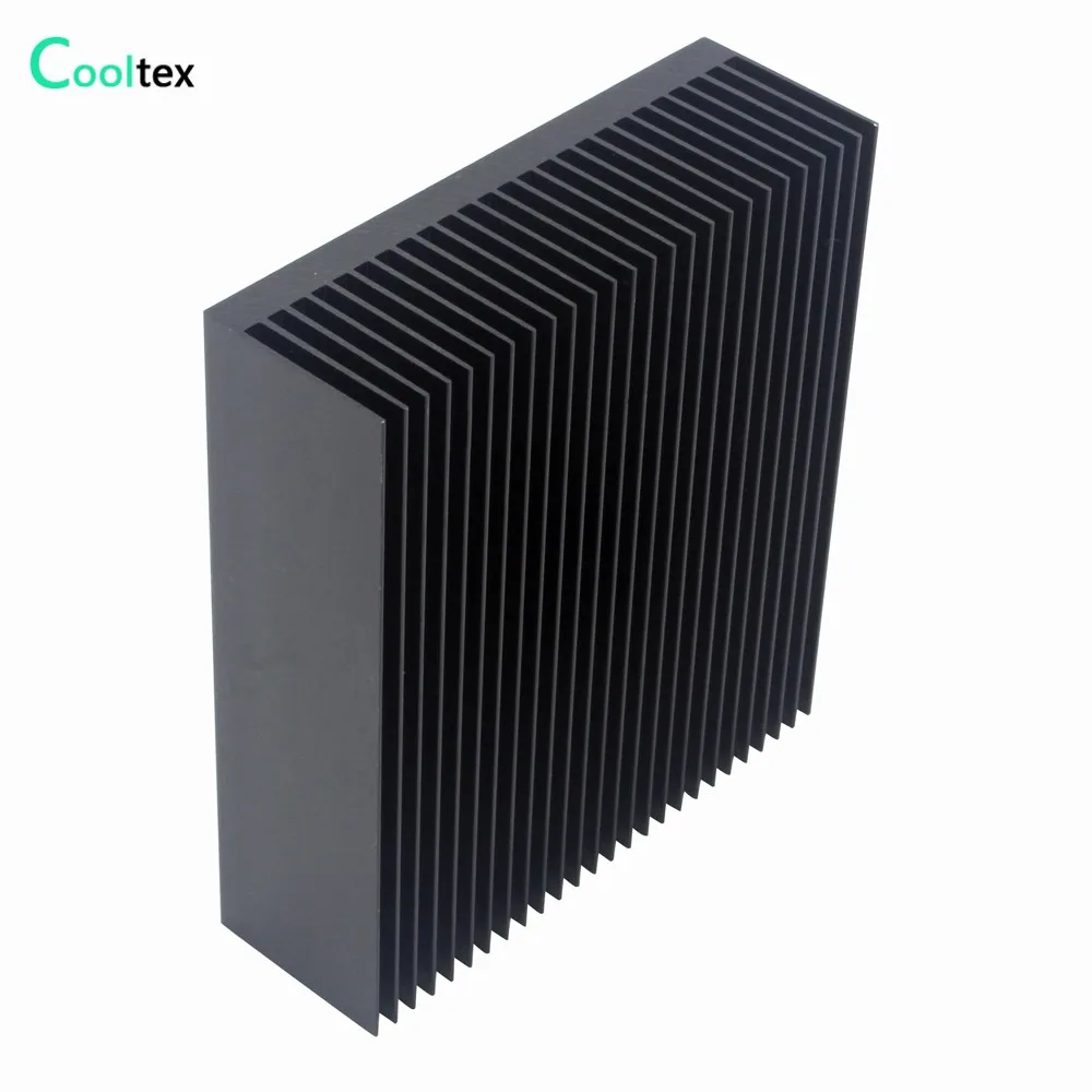 Aluminum Heatsink 90x80x27mm Black Radiator Heat Sink Cooler for LED Chip Electronic heat dissipation Cooling