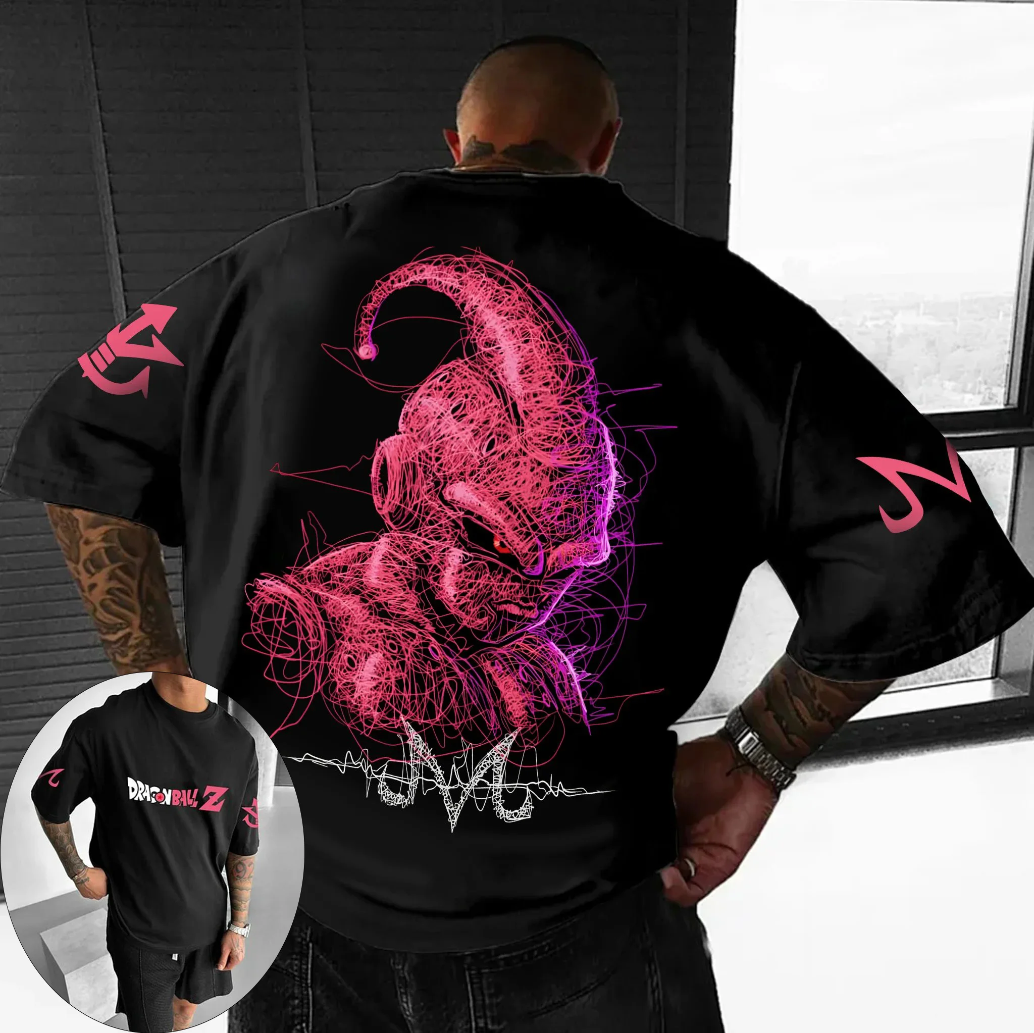 Dragon Ball Zomer mannen T-Shirt Japanse Anime Majin Buu Katoen Y2K Harajuku Jongens kinderen Ouder-kind Korte Mouw