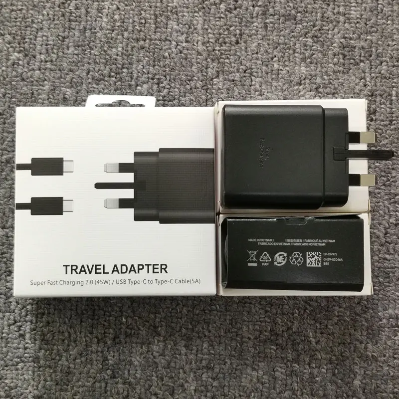 USB C Charger 45W UK PD Super Fast Charging Adapter For Galaxy S24 S23 S22 S21 S20 Note 20 Ultra 10 Plus FE Z Flip Fold 5 4 3 2