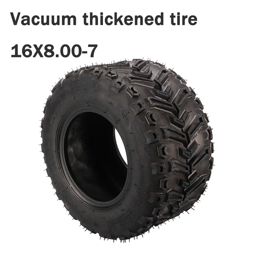 16x8.00-7 ATV Tires - Set of 4 | 16*8.00-7 Thickened Vacuum Beach Kart Tires | High-Performance Wear-Resistant for Off-Road & Mo