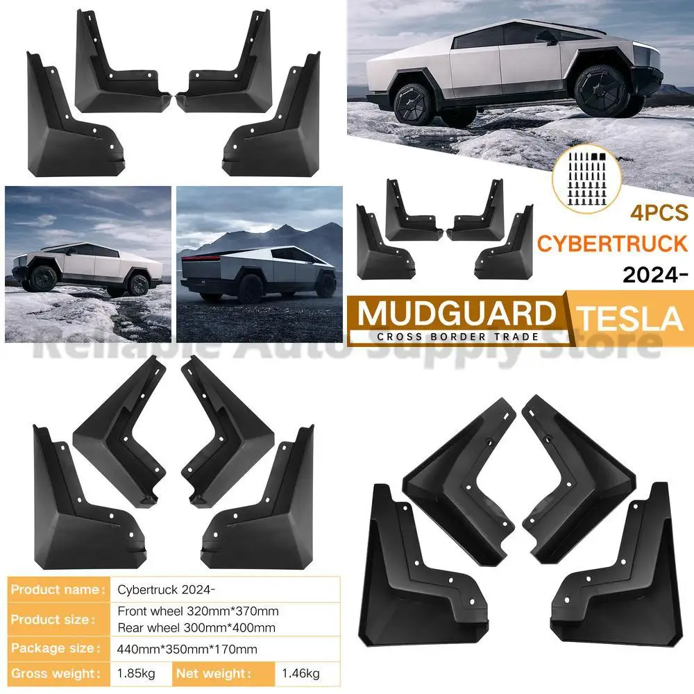 

For Tesla Cybertruck 2024 Mud Flaps Tire Fender Guards Durable Protection Premium Quality Auto Accessories