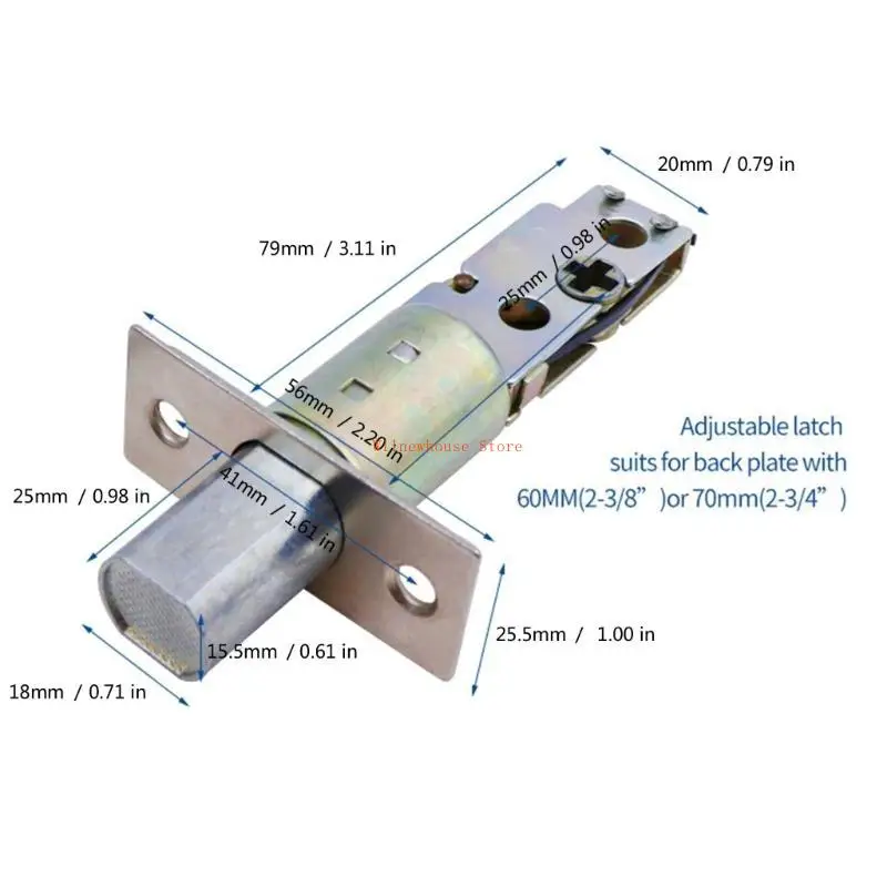 F62A Thép không gỉ Thép vô hình Khóa cửa bên ngoài Núm cửa với khóa & Chìa khóa cửa Khóa cửa trước cửa Lối vào