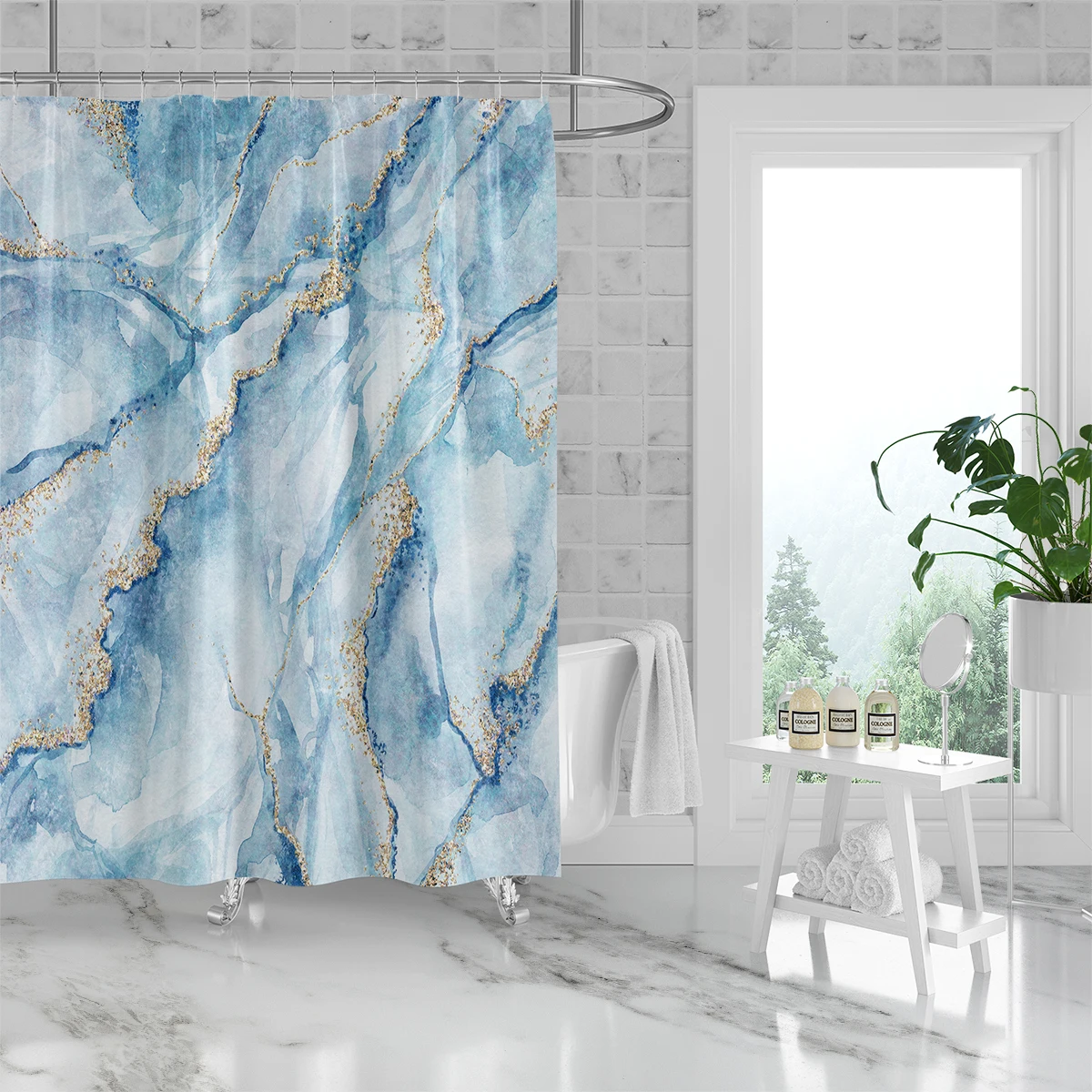 1 pezzo di tenda da doccia con - Shower Curtain Liner recensione e prezzo