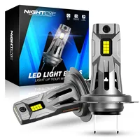 NIGHTEYE H7 LED Headlights 20000LM Canbus Mini Size H7 Light Bulbs 60W 6500K White Plug and Play Car Lights with Fan Headlamp