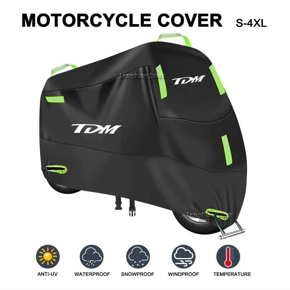 

For Yamaha TDM 850 1991-2001 TDM 900 2002-2010 Motorcycle Cover UV Protective Dustproof Snowproof Outdoors Rain Waterproof Cover