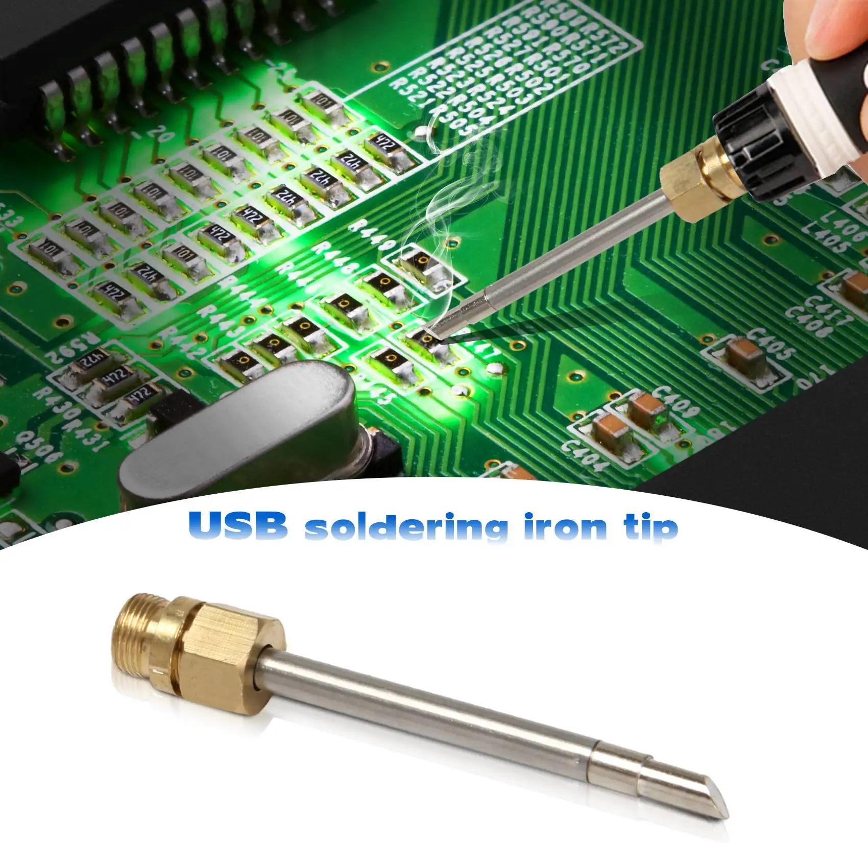 

Наконечник для паяльника с интерфейсом AAAF 510, миниатюрный портативный USB-наконечник для паяльника, аксессуары для пайки и ремонта