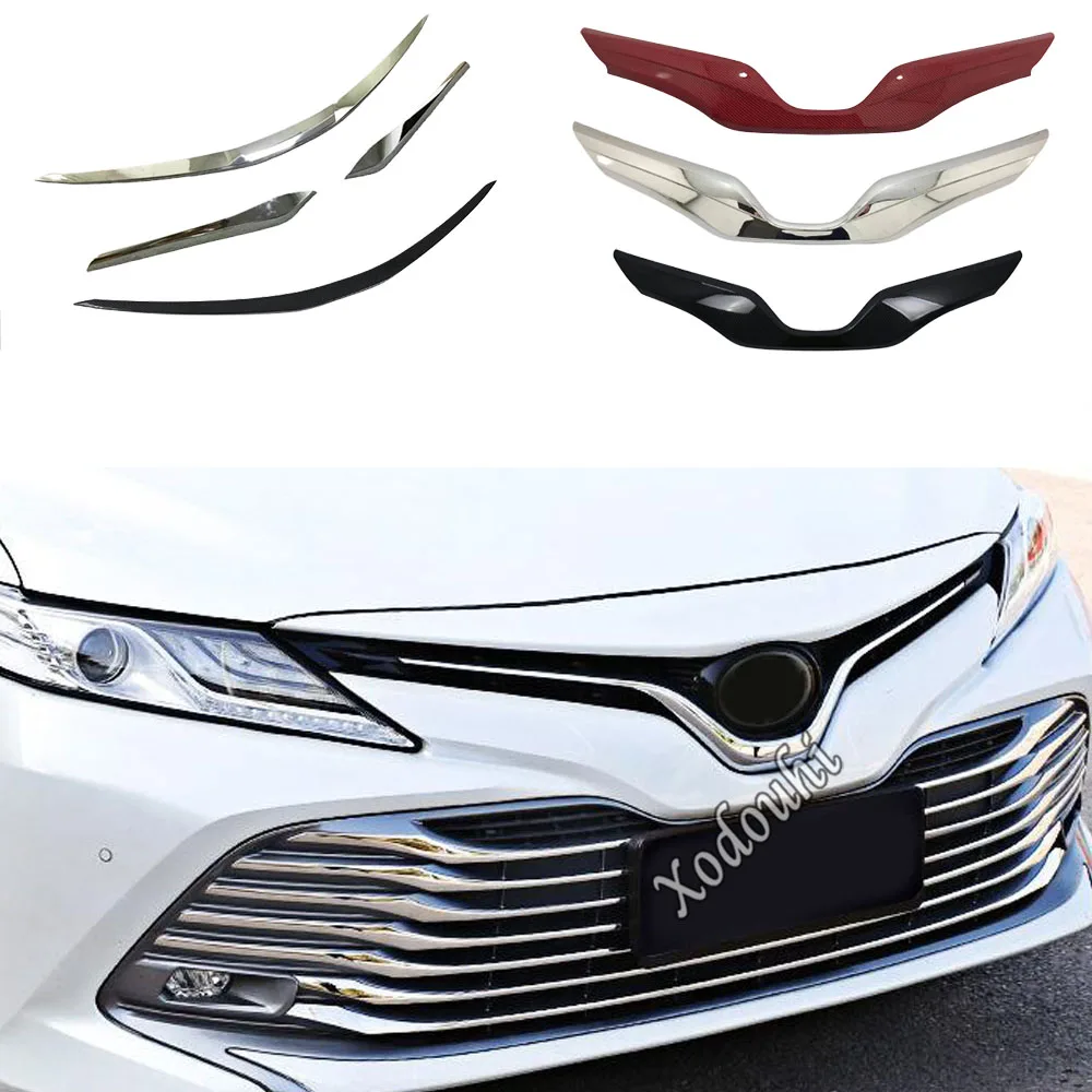 

Накладка на бампер автомобиля, накладка на головку двигателя, передняя решетка, решетка радиатора, кромка рамы для Toyota Camry XV70 2018 2019 2020 2021 2022 2023