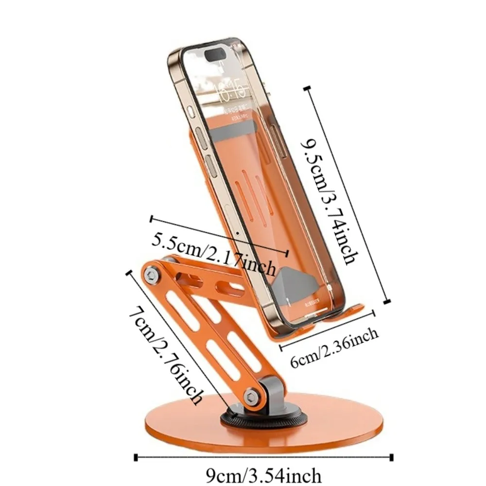 360 ° Rotating Adjustable Phone Holder Metal Folding Mobile Phone Holder Stand Portable Adjustable Table Cell Phone Stand